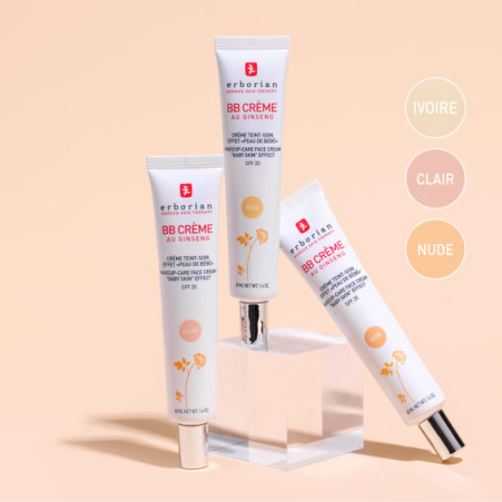 Erborian BB Creme 40ml - Ivoire, Clair, Nude